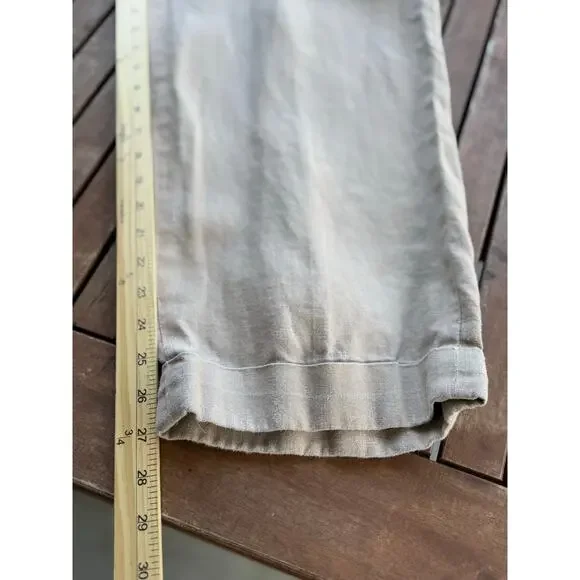 Vintage Brooks Brothers 346 Sz 36x30 Beige 100% Linen Chino Dress Pants Trousers - Picture 5 of 8